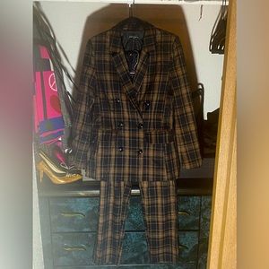 Honey Punch (purchased on DollsKill) Brown Plaid Blazer and Trouser Set